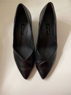 Paul Green Black Leather Pumps US 6.5 New Without Tags No Box